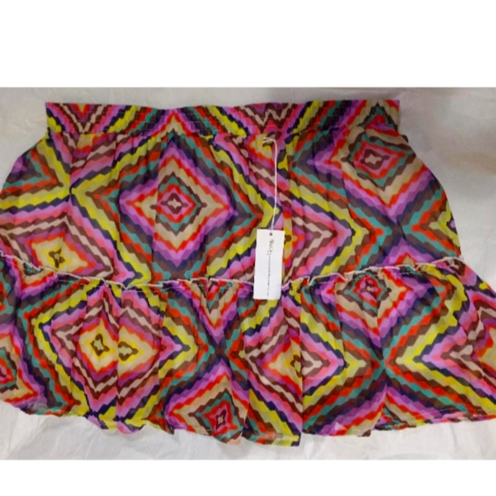NWTs Plus Size Women's Multicolored Skirt 2X By Truth NYC